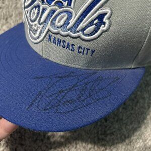 Mike Moustakas Signed Kansas City Royals Hat Autographed Baseball Cap One Size